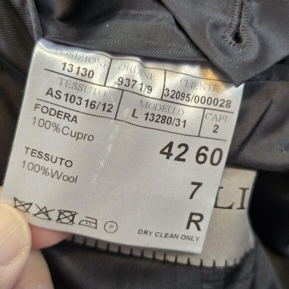 Canali Blazer Mens 42R Gray 100% Wool Made in Italy 2 Button Double Vent 4260 - Picture 8 of 16